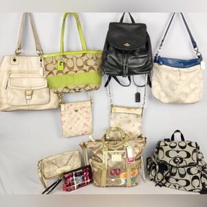 Super Large Coach Lot of purses sold as is read description